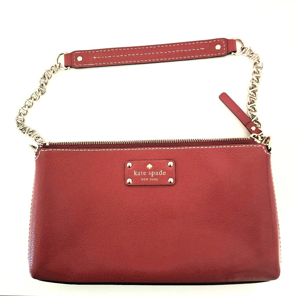KATE SPADE Red leather slim handbag